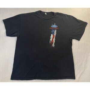 2XL Black Delta Pro Weight Ford Racing T-Shirt Graphic On Back